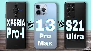 Full Comparison Xpria Pro-I vs iPhone 13 Pro Max vs Samsung Galaxy S21 Ultra !!