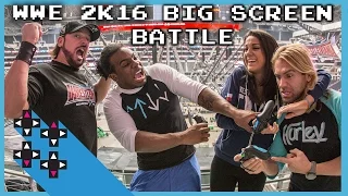 BIG SCREEN BATTLE! WWE 2K16 w/ special guests AJ Styles & Bayley - who will reign supreme?