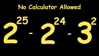 A Nice Olympiads Exponential Mathematics Trick | No Calculator Allowed