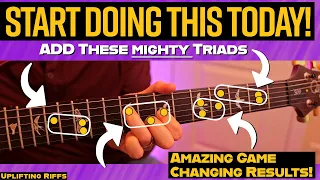 Learn TRIADS Like This! The Single QUICKEST Way To Improve Your Playing & Memorize The Fretboard!