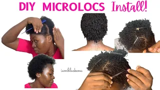 Tiny Microlocs Installation | Short Hair | DIY | Two-strand Twist