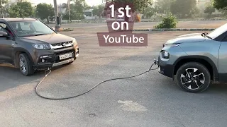 Tata Punch 1.2L VS Brezza 1.3L - TUG OF WAR !