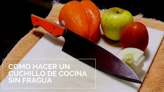 Como hacer un cuchillo de un machete Sin FRAGUA ✅