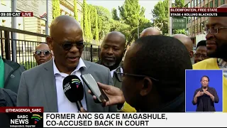 Former ANC SG Ace Magashule, co-accused back in court