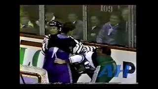 NHL Oct. 14, 1991 Kirk Muller,MTL v Adam Burt,HFD Montreal Canadiens Hartford Whalers