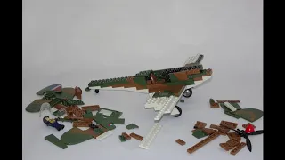 COBI Hawker Hurricane (old version) brick plane model speed build