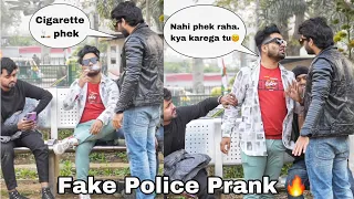 Fake Police Prank on Smokers 🔥Throwing Strangers Cigarette🚭Zia Kamal