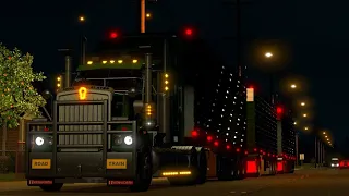 American Truck Simulator - Driving a Kenworth T908 Livestock Road Train from Pendleton to Burns,