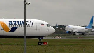 Бывший украинский Azur с железным звуком движков. Боинг 767 Azur Air во Внуково (2021)