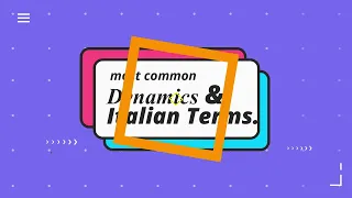 Dynamics and Italian Terms| Western music S.L.|💯