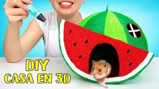 Una casa 3D en forma de sandía para tu hamster🖌🍉🐹