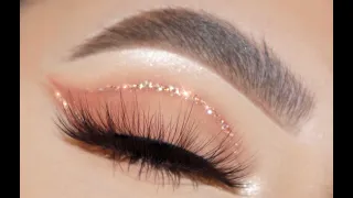 CLASSIC BROWN GLITTER EYE MAKEUP TUTORIAL