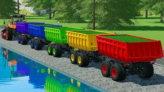 CUT CLOVER AND MAKE CHAFF WITH KRONE FORAGE HARVESTERS AND FENDT TRACTOR - Farming Simulator 22