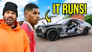 DRIVING MARCUS RASHFORDS WRECKED ROLLS ROYCE FOR THE FIRST TIME