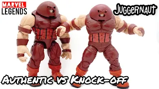 How to spot the Bootleg / KO Marvel Legends Juggernaut Review and Comparison
