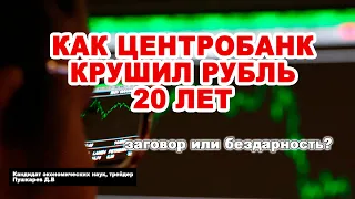 КАК ЦЕНТРОБАНК КРУШИЛ РУБЛЬ | 20 лет истории ставки рефинансирования и курса рубля