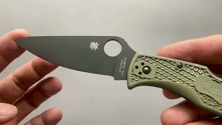 Spyderco Endela - OD Green - Black Cru-Wear Blade.DLT Exclusive