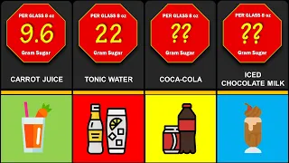 Sugar Content Comparison | Highest Sugar Content Drinks In The World | Common Beverages