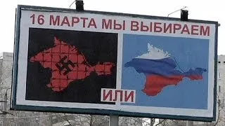 Crimea: Pro-Russian billboard campaign urges people to vote in referendum