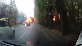 Ракетный удар по Днепру 17 ноября: видео момента