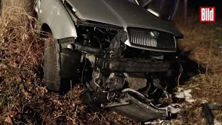 Fahrer (18) tot! Skoda „wickelt“ sich um Baum