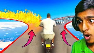 GTA 5 : 99.9% Impossible FIRE & HOLE Challenge !! MALAYALAM