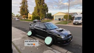 sti gets new wheels!! *wheel reveal*