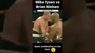 Mike Tyson vs Brian Nielsen quick combination on the head #boxing #Knockout #highlights #sports