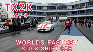 tx2k24 day 3 drag racing featuring the world's fastest stick shift car and night terror