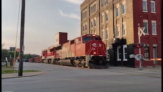 RJ Corman sand train Z543 street running on the Waterstreet Lead Louisville to Eastwood KY