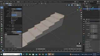 how to make stairs كيفية عمل سلم blender