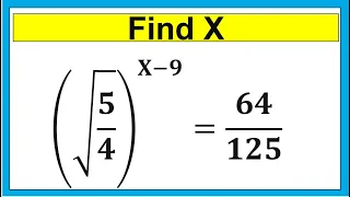 Nice  Square Root Exponent Math Simplification | Find the Value of X