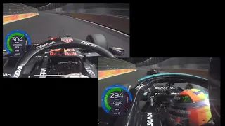 F1 2021 Telemetry Max Verstappen vs Lewis Hamilton Crash Comparison Onboard Saudi Arabia GP