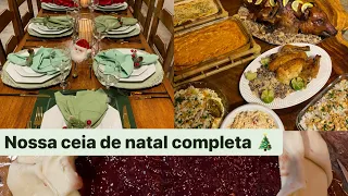 COMO PREPAREI NOSSA CEIA DE NATAL - COMIDAS E SOBREMESAS - MONTAGEM DA NOSSA MESA E MUITO MAIS 🎄🎅🏼