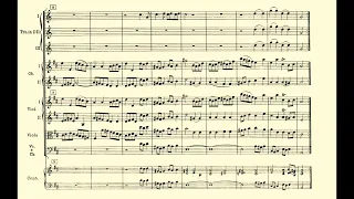J. S. Bach - BWV 1068 Orchestral suite n. 3, Gavotte I & II (3/4) [SCORE VIDEO]