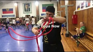 Abdulrashid "The Tank" Sadulaev Workout  With Resistance Bands #Dopamineo