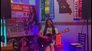 15 year old Ruby Leigh plays and sings a Triumph Classic LAY IT ON THE LINE