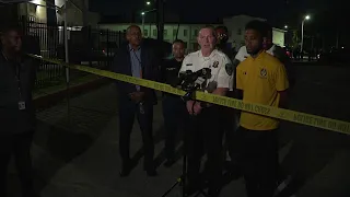 Baltimore Police provide an update on officer shot in Fairfield Area.