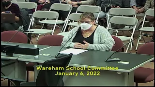 Wareham School Committee Meeting 1-6-22