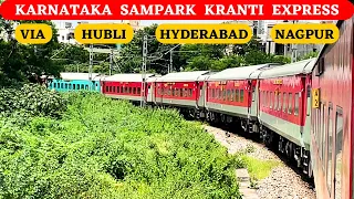 Karnataka Sampark Kranti Express Full Journey | Bengaluru to Delhi via Hubli Hyderabad Nagpur