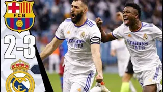 Real Madrid 3-2 Fc Barcelona Match Highlights Full HD 2022 #elclasico #barcelona #realmadrid