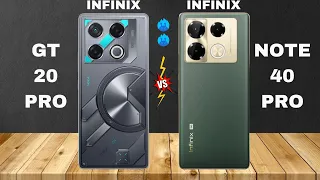 INFINIX GT 20 PRO VS INFINIX NOTE 40 PRO. FULL SPECS REVIEW. CHECK OUT WHO'S WINNER 🏆?