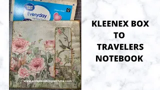 WINDOW TRAVELERS NOTEBOOK FROM KLEENEX BOX ~ THE COVER