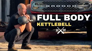 Kettlebell 78 Double Clean Squat Press