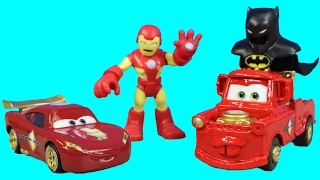 Iron Man Mater Lightning Car McQueen Battle Ninja Batman Penguin Bane