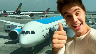 Uzbekistan airways 787 with Justin Bieber
