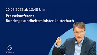 Pressekonferenz Bundesgesundheitsminister Karl Lauterbach - G7-Gesundheitsminister:innen-Treffen