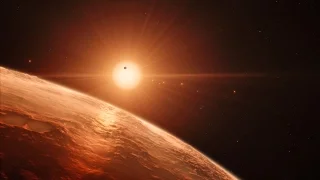 Fly through of the TRAPPIST 1 planetary system