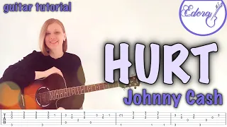 HURT Fingerstyle Guitar Tutorial with On-Screen Tab - Johnny Cash
