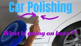 Polishing Car: strange demo using transparent tape to protect clear coat